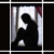 Animated contact sheet showing a silhouette of two figures sitting together by a window, with text letters spelling 'alone' across frames.