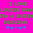 Green pixelated text on bright pink background with blue and purple star-like symbols below.