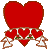 A 50x50 pixel animated buddy icon featuring a large red heart with smaller hearts and angel wings on the left, transitioning to green text reading "Original Icons .com" on a dark background on the right.
