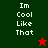 A split-screen icon with green and red sections displaying "Im Cool Like That" text and a star symbol changing color.