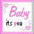identical pink-bordered square icons with 'Baby its you' text and heart motifs