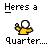 Pixelated yellow figure with white head holding a small object, positioned among text fragments on a white background.