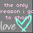 A static image with gray background, pink text, and a cyan neon heart symbol.