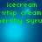 Green pixelated text on blue gradient background with subtle light effects, showing four identical arranged in a