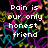 Pixelated text on a black background with colorful abstract lines; text reads "Pain is our only honest friend" and "It tells the truth it tells us we're still ALIVE".