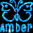 Pixelated blue butterfly-shaped logo with stylized text below on black background, static single-frame image.