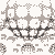 pixelated, monochrome icons with abstract patterns and shapes in shades of gray on a white background