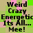 Pixelated text on a checkered background with alternating green and pink squares.