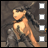 A 48x48 pixel animated contact sheet showing two frames of a character with long dark hair and light skin, alongside text reading "Anime IM" and "com" on a black background.