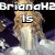A pixelated image of a woman with long blonde hair in a white dress, with text overlays reading 'BrianaH2 is Taylor Swift's No.1 Fan!' across four