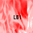 Red and white pixelated background with three instances of the text "LBI" in black, positioned across different areas of the image.