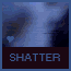 six shows a person's face with changing heart icons and text labels, each displaying different words like 'SHATTER', 'YOUR', 'ILLUSIONS', 'OF', 'LOVE' in blue pixelated font on dark backgrounds