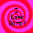 Four identical display red and pink spiral backgrounds with black text reading "I Love Roro!!!" in a pixelated font
