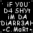 A static digital image displays repeated text patterns in white pixelated font on a black background with a gray square in the bottom-right corner.