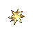 Animated golden starburst with eight points, transitioning through four distinct phases of brightness and shape variation