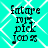 Cyan background with white diamond lattice pattern, black text 'future', 'mrs.', 'pick', 'jodis' in pixelated font; four identical