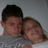 A static image divided into four quadrants with a photo of two people in the top-left and pink pixelated text in the top-right and bottom-left quadrants.