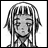 Pixelated grayscale image of a character with long hair and bangs, next to text reading 'Anime IM' and 'com' on a black background.