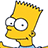 Pixelated cartoon character with yellow skin and spiky hair on left, red background with black text 'Eat My Shorts!' on right.