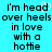 Pixelated text on cyan background with a white heart symbol replacing the 'a' in 'head', displayed across two identical side-by-side