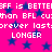 Pixelated text repeats 'EFF is BETTEFF is BETTER than BFL cutman BFL cut forever lastorever last LONGER LONGER' on a pink background with blue stars.