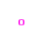 Pixelated pink letters O, M, and G on white background with gray rectangle in bottom right corner.
