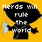 Pixelated character silhouette with black hair and dark clothing against yellow background, holding light blue object in left hand.