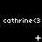 Three of 'cathrine<3' text with animated symbols above each , changing from plus to star to X in the first and static dots below