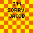 Yellow and orange checkered background with pixelated text reading "I'M SORRY, JACOB" in four identical