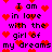 Pixelated text on bright pink background with red heart symbols scattered throughout.