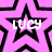 Animated contact sheet of a pink star-patterned buddy icon with white text "LUCY" displayed across multiple frames.