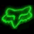 A 48x48 pixel animated buddy icon featuring a green fox head outline on the left and "Original Icons .com" text on the right, displayed as a contact sheet with two frames.