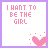 A 5x5 contact sheet of animated frames showing a pixel art icon with pink text and hearts on white backgrounds, arranged in a grid pattern.