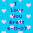 Pixelated blue background with pink hearts and purple text reading "I Love You Brett 6-11-07" repeated twice in a pattern