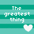 Pixelated teal and white striped background with three heart symbols and text reading "The greatest thing you'll ever learn is to love and be loved in return!".