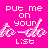 A bright pink background with repeated text "PUT ME ON YOUR to-do LIST" in white and purple pixelated fonts, featuring small black square accents.