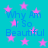Cyan background with pink stars and blue text reading "Why Am I So Beautiful" repeated in a pattern