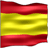 Static 48x48 pixel icon depicting the national flag of Spain with red and yellow horizontal stripes, rendered in a low-resolution pixelated style with visible dithering and anti-aliasing on edges.