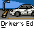 Animated pixel art contact sheet showing a sequence of frames with cars, orange figures, and text bubbles in a retro video game style.