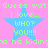 A static image with a pink background featuring four identical blue stars, each containing text and surrounded by green pixelated text.