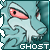 identical cartoon-style ghost icons with light blue translucent bodies, red eyes, and the word 'GHOST' in white text at the bottom