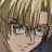Pixelated static image of a character with light-colored hair and a neutral expression, set against a blurred background with vertical lines.