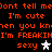 Red pixelated text on black background cycles between 'sexy' with white star and 'sexy' with gray star.