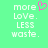 Pixelated text on a green background with a pink heart symbol replacing the 'o' in 'more', displayed across two identical side-by-side