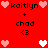 Red background with repeated text and heart symbols in pink and white, showing two animation states.