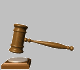 A wooden gavel and sound block shown in multiple poses across a , with varying angles of the mallet head above the block