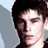Static 48x48 pixel icon showing a close-up of a person's face with dark hair and light skin, rendered in low-resolution pixel art style against a gray background.
