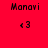 Four pixelated display 'Manavi' text above '<3' symbol on red, pink, white, and light pink backgrounds