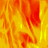 Animated fire effect with swirling orange and yellow flames on a gray background, transitioning from dense motion to partial visibility.