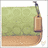 Three variations of a pixelated icon showing a rounded rectangular shape with patterned top, solid bottom band, and wooden tag attached by string.